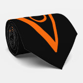 Orange Letter Face Krawatte (Gerollt)