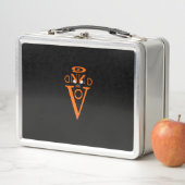 Orange Letter Face Metal Lunch Box (Beispiel)