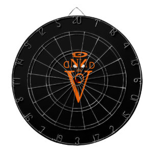 Orange Letter Face Metallkäfig Dartboard Dartscheibe