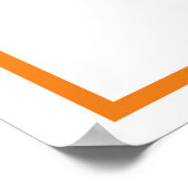 Orange Letter Y Poster (Ecke)