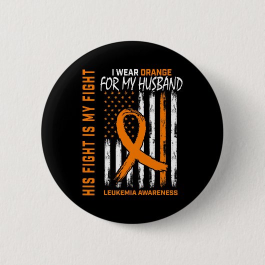 Orange Leukämie Krebs Bewusstsein Frühgeborene Ame Button (Vorderseite)