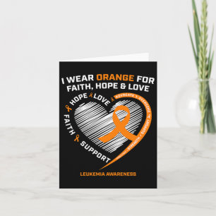 Orange Leukemia Awareness Faith Hope Liebe Christi Karte