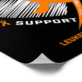 Orange Leukemia Awareness Faith Hope Liebe Christi Poster (Ecke)