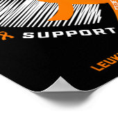 Orange Leukemia Awareness Friend Gaben Männer Frau Poster (Ecke)