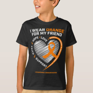 Orange Leukemia Awareness Friend gibt Männer Fraue T-Shirt