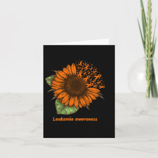 Orange Leukemia Awareness Sunflower Gift Warrior S Karte