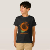 Orange Leukemia Awareness Sunflower Gift Warrior S T-Shirt (Vorne ganz)