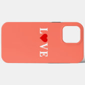 Orange LIEBE Heart Case-Mate iPhone Hülle (Rückseite (Horizontal))