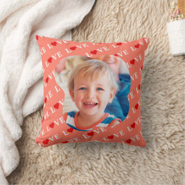 Orange LIEBE Heart Kissen