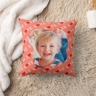 Orange LIEBE Heart Kissen