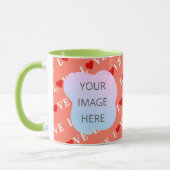 Orange LIEBE Heart Tasse (Links)