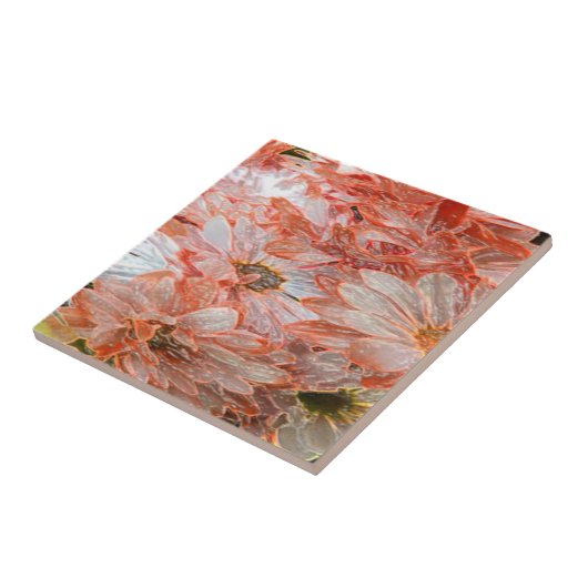 Orange Liebe - Keramik Tile Fliese (Seite)