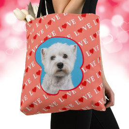 Orange LIEBE Modernes, elegantes Foto Tasche