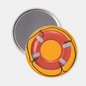 ORANGE LIFE RING MAGNET (Vorderseite/Rückseite)