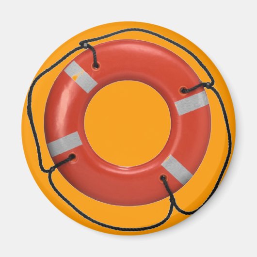 ORANGE LIFE RING MAGNET (Vorne)