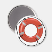 ORANGE LIFE RING MAGNET (Vorderseite/Rückseite)