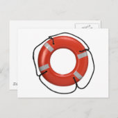 ORANGE LIFE SAVER POSTKARTE (Vorne/Hinten)