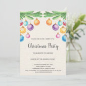 Orange Light Christmas Einladungen (Stehend Vorderseite)