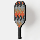 Orange Light Gray Tan Off Black Raute Pickleball Schläger (Links)