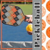 Orange Light Gray Tan Off Black Raute Pickleball Schläger
