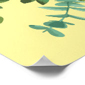 Orange & Light Yellow Peony & Rose Blumenhochzeit Poster (Ecke)