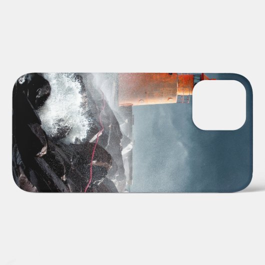 ORANGE LIGHTHOS AUF ROCK Case-Mate iPhone HÜLLE (Rückseite (Horizontal))