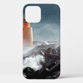 ORANGE LIGHTHOS AUF ROCK Case-Mate iPhone HÜLLE (Rückseite)