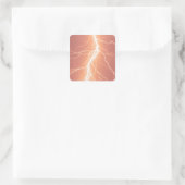 Orange Lightning Strike - Aufkleber (Tasche)