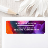 Orange Lila Abstrakte Wasserfarbe, Dienstleistunge (Insitu)