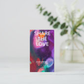 Orange Lila Abstrakte Wasserfarbe Empfehlungskarte (Stehend Vorderseite)