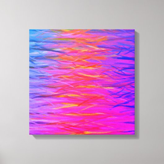 Orange Lila Blue Abstrakt Painting Leinwanddruck (Vorderseite)