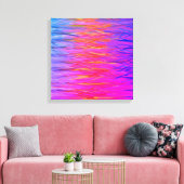 Orange Lila Blue Abstrakt Painting Leinwanddruck (Insitu (Wohnzimmer))