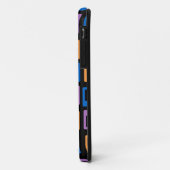 Orange Lila Blue Retro Geometric | Moderner Platz Case-Mate iPhone Hülle (Hinten/Links)
