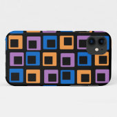 Orange Lila Blue Retro Geometric | Moderner Platz Case-Mate iPhone Hülle (Rückseite (Horizontal))