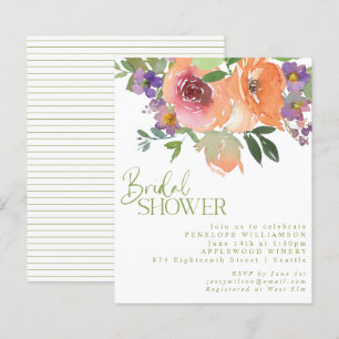 Orange Lila botanisches Brautparty