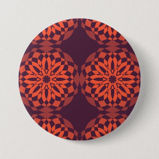 Orange lila coole, einzigartige, trendige Blume ab Button (Vorderseite)