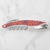 Orange lila coole, einzigartige, trendige Blume ab Kellnermesser (Rückseite)