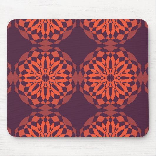 Orange lila coole, einzigartige, trendige Blume ab Mousepad (Vorne)