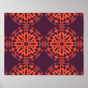 Orange lila coole, einzigartige, trendige Blume ab Poster