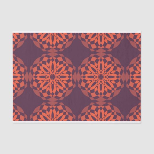 Orange lila coole, einzigartige, trendige Blume ab Seidenpapier (Vorderseite)