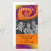 orange Lila danken Ihnen Dankeskarte (Vorne/Hinten)