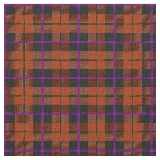 Orange Lila des Herbstkürbises/Schwarzes kariertes Stoff (Nahaufnahme)