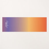 Orange-Lila Gradient Yoga Mat mit Individuelle Nam Yogamatte (Vorderseite (Horizontal))