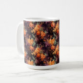 ORANGE LILA GREEN ROCOCCO FALL BLUME KAFFEETASSE (Vorderseite Links)