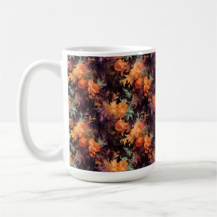 ORANGE LILA GREEN ROCOCCO FALL BLUME KAFFEETASSE