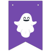 Orange Lila Happy Halloween Niedlich Ghost Wimpelkette (Erste Fahne)