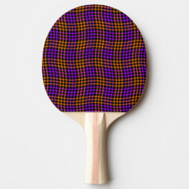 Orange Lila Karo nahtloses Muster Tischtennis Schläger