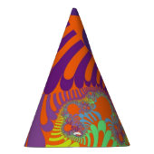 Orange Lila Mod Party Partyhütchen (Rechts)