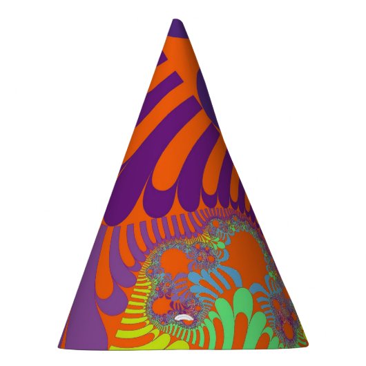 Orange Lila Mod Party Partyhütchen (Rechts)