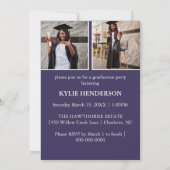 Orange Lila Modernes Abschluss Foto Ankündigung (Rückseite)